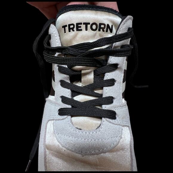 TRETORN Loyola 2.0 Women's Sz 8 Sneakers Black Cream Gray Athleisure Shoes READ - Picture 14 of 15